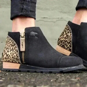 Sorel Major Low Premium Animal Print Faux Fur Boot - Women's Size 8.5